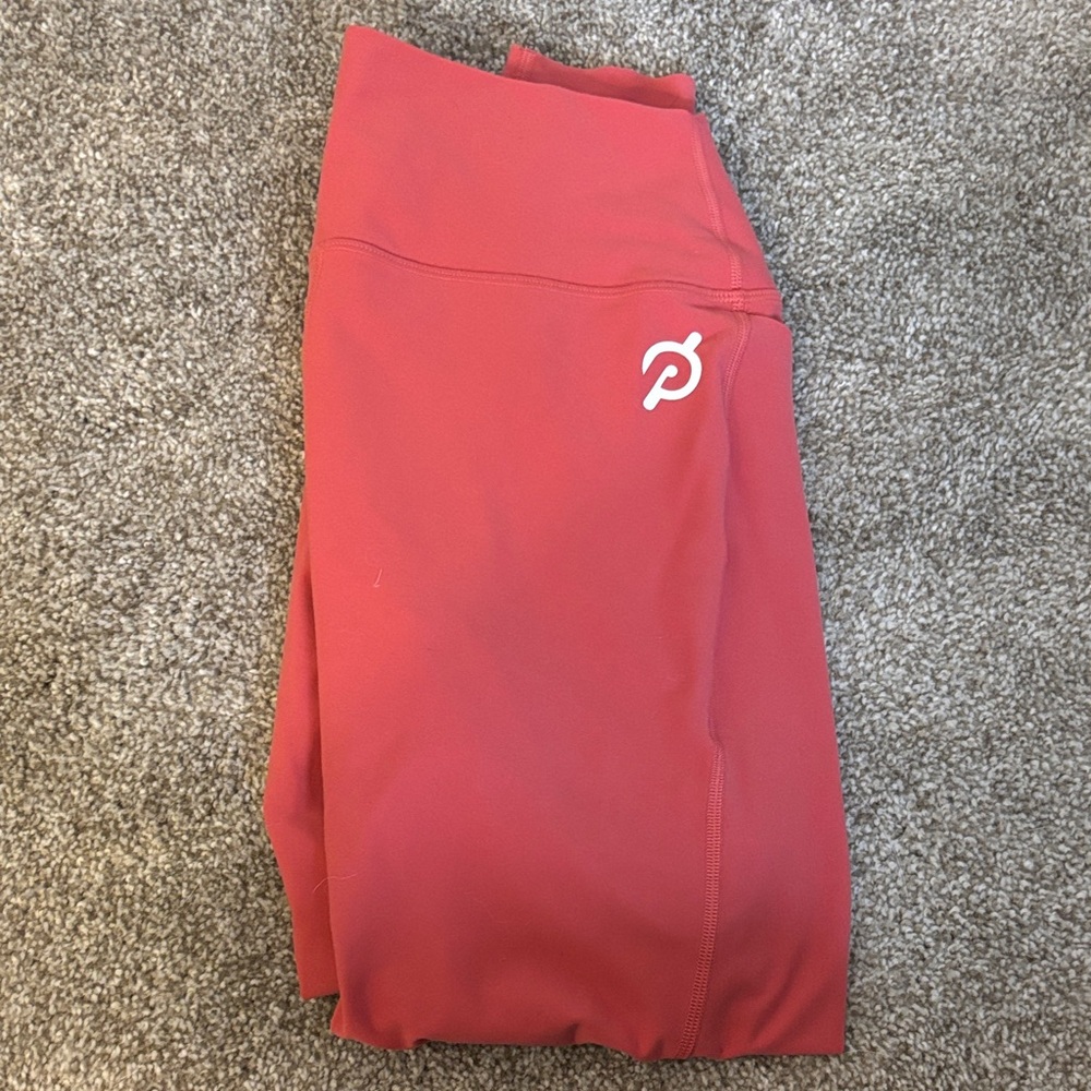 Peloton Red Cadent Leggings high waisted size large